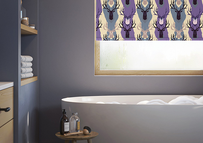 Bold Stags, Berry - Roller Blind - Image 5